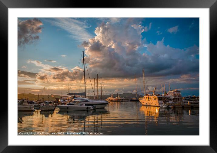 Twilight at Porto Rotondo Framed Mounted Print by Viv Thompson