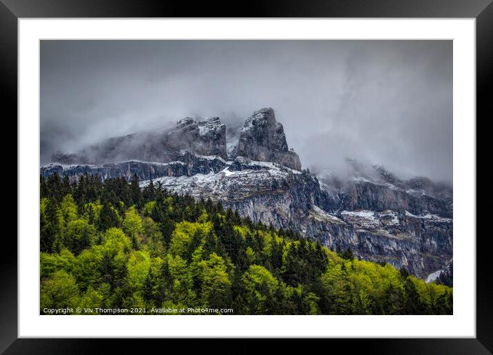 Misty Mountain Framed Mounted Print by Viv Thompson