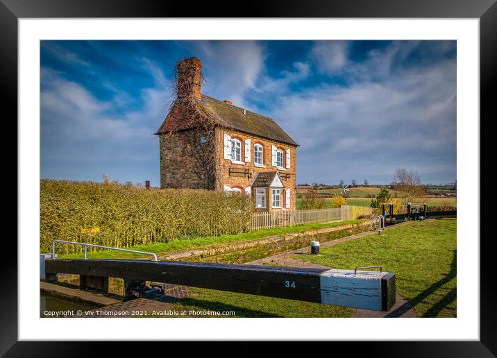 The Lock Keeper's Cottage Framed Mounted Print by Viv Thompson