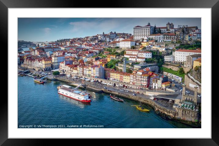 The City of Porto Framed Mounted Print by Viv Thompson