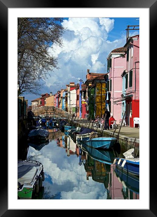 Burano View Framed Mounted Print by Davide Bressanello