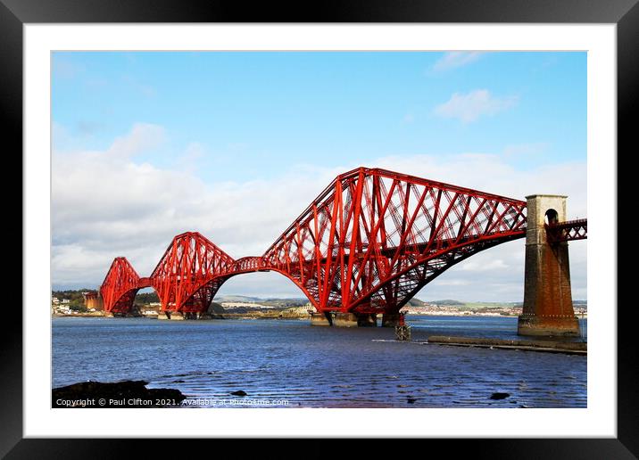 The Forth railway Bridge Framed Mounted Print by Paul Clifton