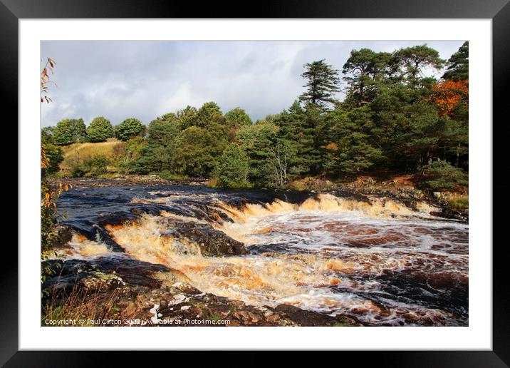 River Tees in full flow. Framed Mounted Print by Paul Clifton