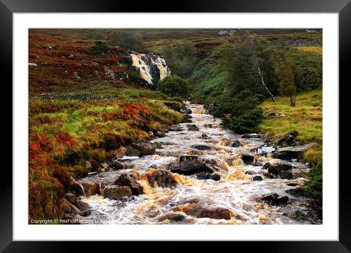 Blea Beck and waterfall. Framed Mounted Print by Paul Clifton