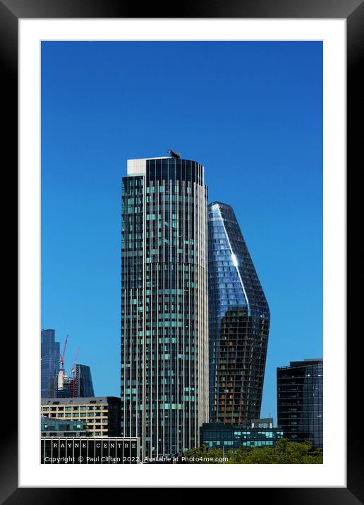 London skyscrapers. Framed Mounted Print by Paul Clifton