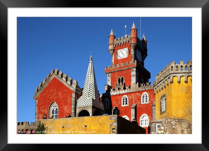 The pink palace in Sintra Portugal. Framed Mounted Print by Paul Clifton