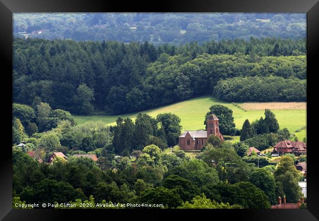 Surrey hills view Framed Print by Paul Clifton