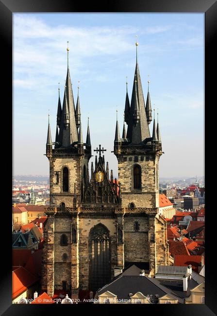 Church of Our lady before Tyn in Prague Framed Print by Paul Clifton