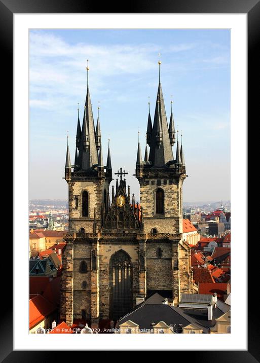 Church of Our lady before Tyn in Prague Framed Mounted Print by Paul Clifton