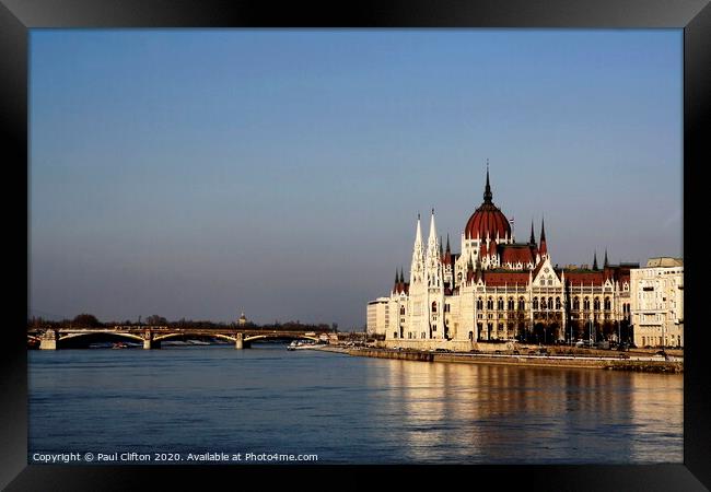 Hungarian parliament building in Budapest Framed Print by Paul Clifton