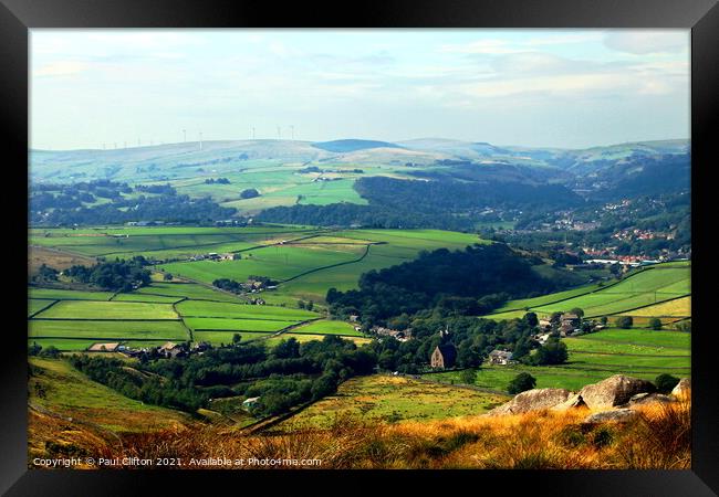 The beautiful countryside of West Yorkshire. Framed Print by Paul Clifton