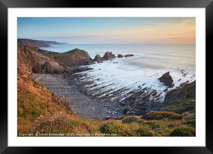 Jagged Waters Framed Mounted Print by Si Betteridge