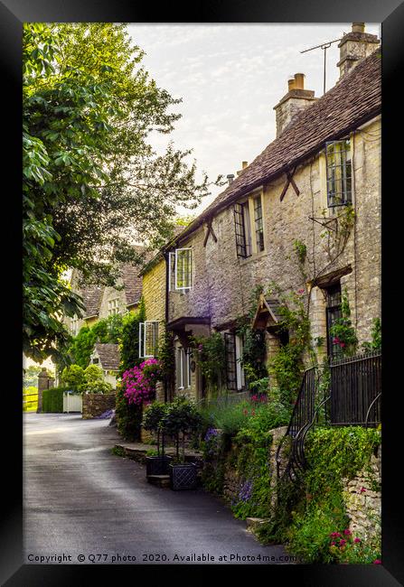 old English town and beautiful historic buildings, Framed Print by Q77 photo