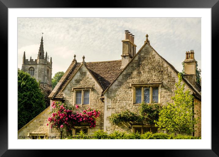 old English town and beautiful historic buildings, Framed Mounted Print by Q77 photo