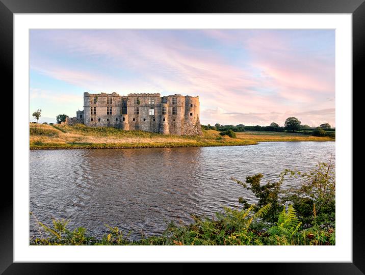 Carew Castle  Framed Mounted Print by Rick Lindley