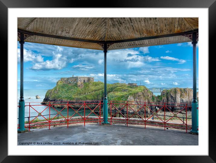 St Catherine's Island Tenby Framed Mounted Print by Rick Lindley