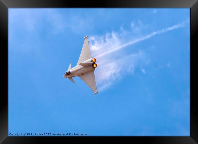 Euro Fighter Typhoon Framed Print by Rick Lindley