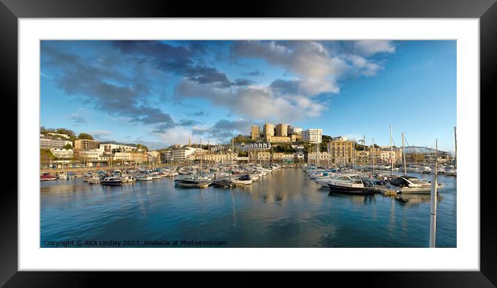 Torquay Harbour Framed Mounted Print by Rick Lindley