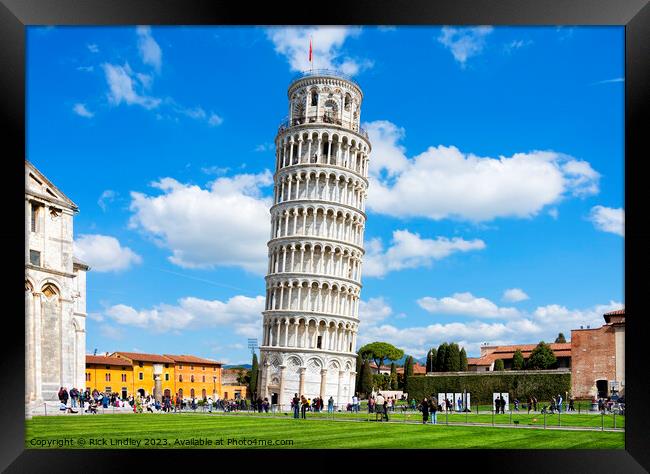 Leaning Tower of Pisa Framed Print by Rick Lindley