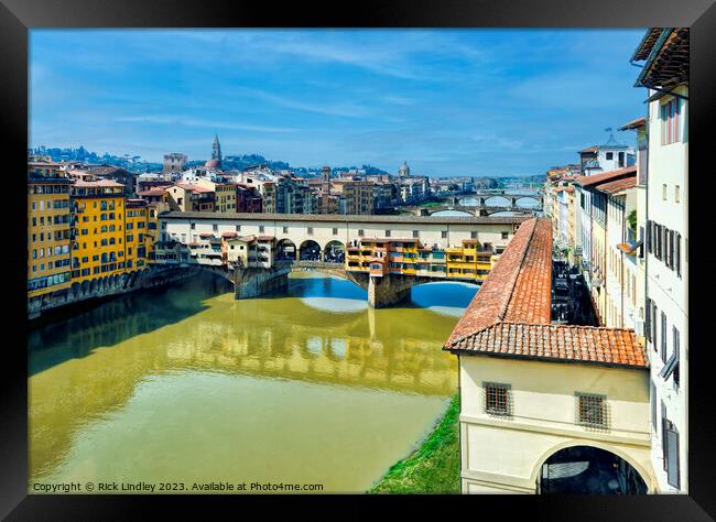 Ponte Vecchio Florence Framed Print by Rick Lindley