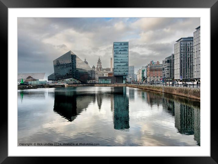 Liverpool Reflctions Framed Mounted Print by Rick Lindley