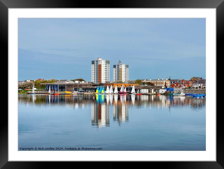 Crosby Lake Refection Framed Mounted Print by Rick Lindley