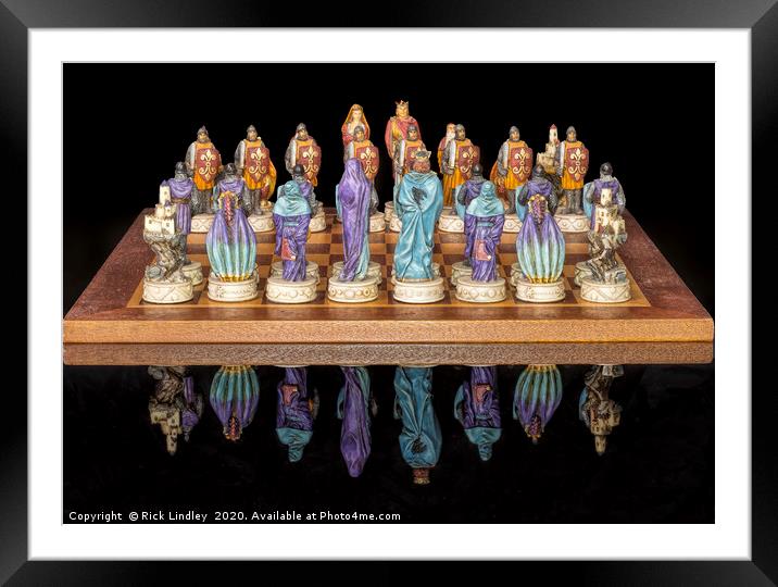 Play Chess Framed Mounted Print by Rick Lindley