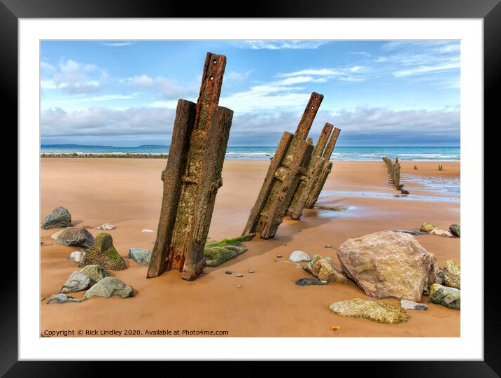 Groyne Penmaenmawr Beach Framed Mounted Print by Rick Lindley