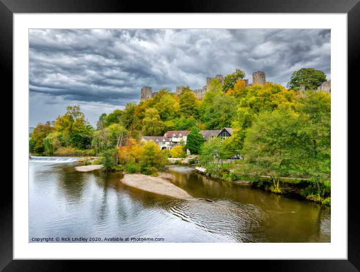 Ludlow Castle in Autumn Framed Mounted Print by Rick Lindley