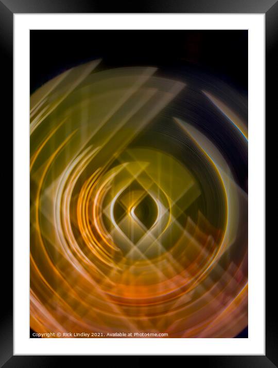Light Patterns Framed Mounted Print by Rick Lindley