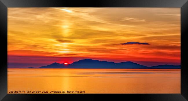 Sunset Isle of Harris Framed Print by Rick Lindley