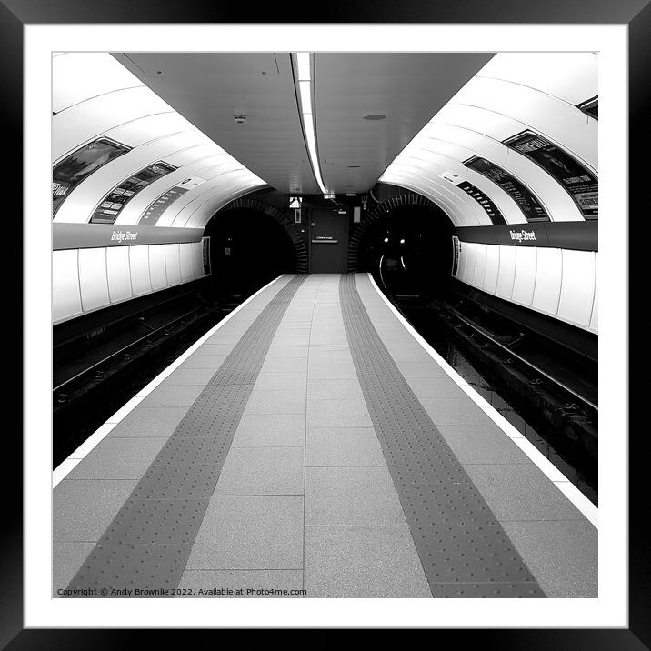 Glasgow Subway Station Framed Mounted Print by Andy Brownlie
