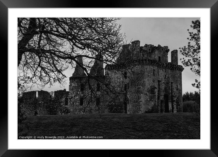 Caerlaverock Castle Framed Mounted Print by Andy Brownlie