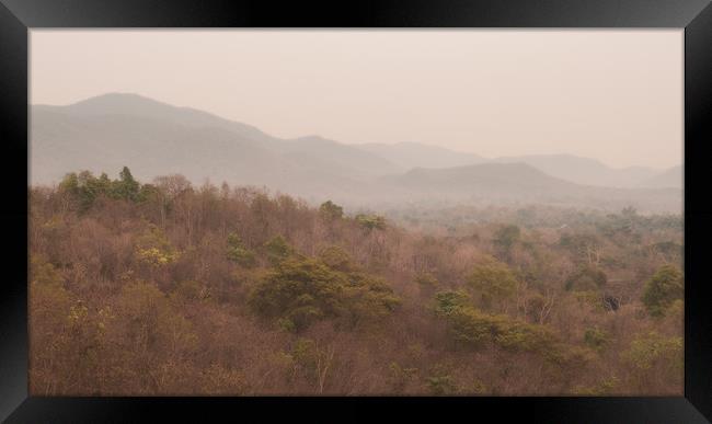 Warm Mountain Haze Chiang Mai Thailand Framed Print by Rowan Edmonds