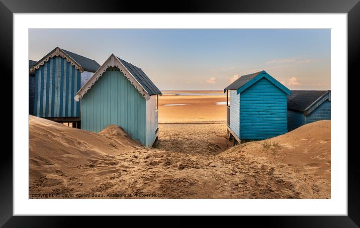 Beach View at Wells-next-the-sea North Norfolk Framed Mounted Print by David Powley
