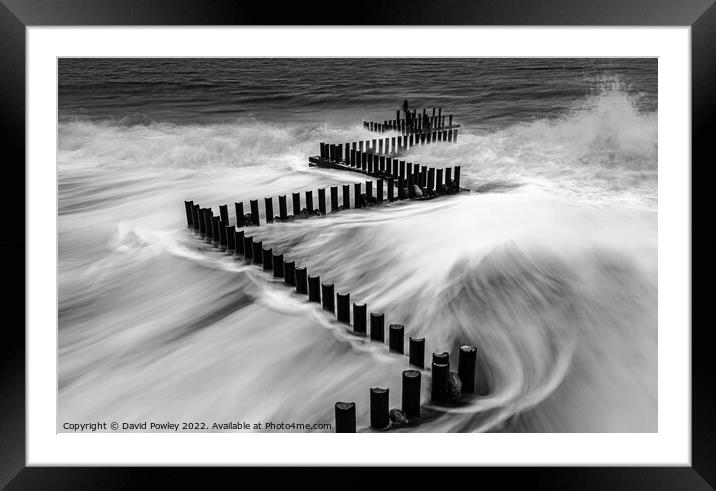 Incoming Tide on Caister Beach Framed Mounted Print by David Powley