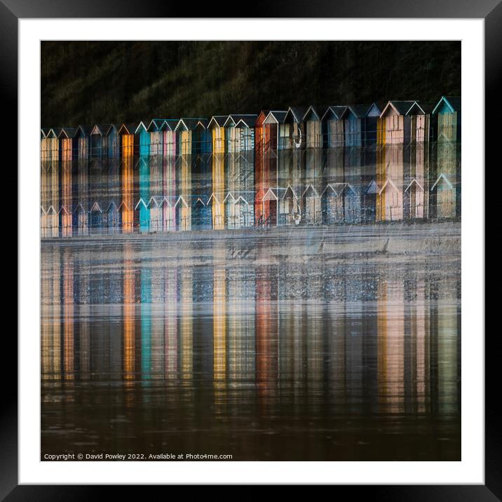 Stunning Cromer Beach Hut Seascape Framed Mounted Print by David Powley