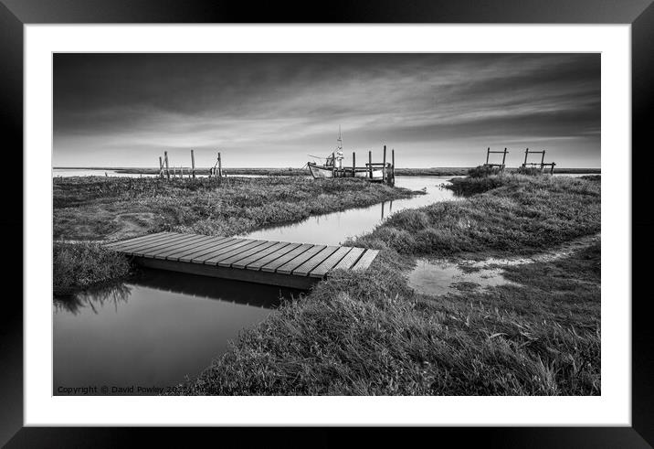 Thornham Old Harbour Framed Mounted Print by David Powley