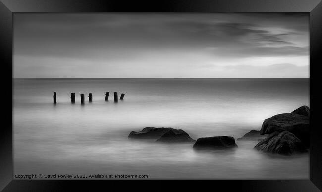 Majestic Morning Seascape at Hopton Beach Framed Print by David Powley