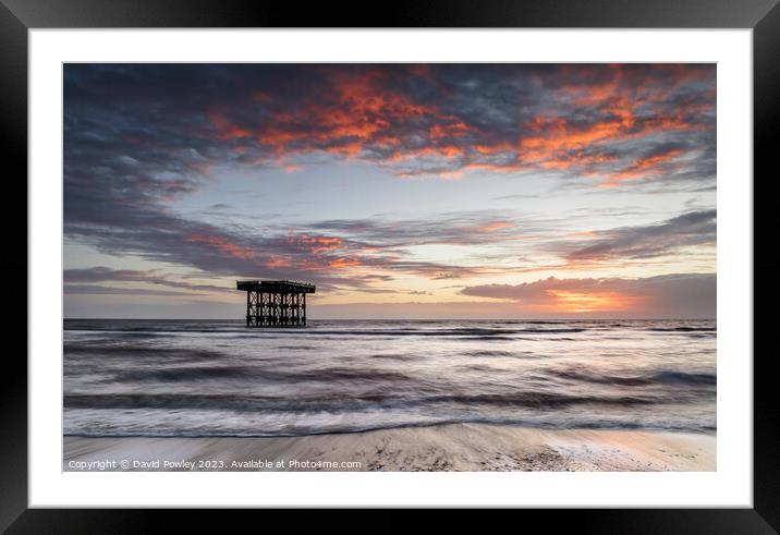 Sunrise on Sizewell Beach Framed Mounted Print by David Powley