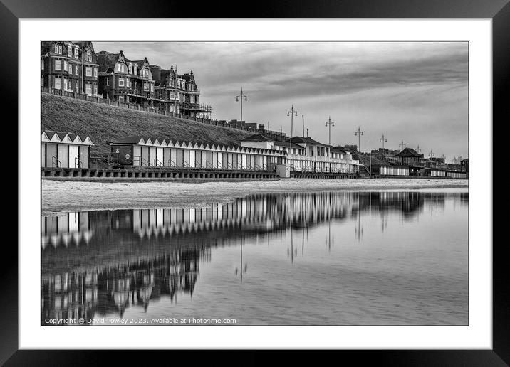 Lowestoft Seafront Reflections Framed Mounted Print by David Powley