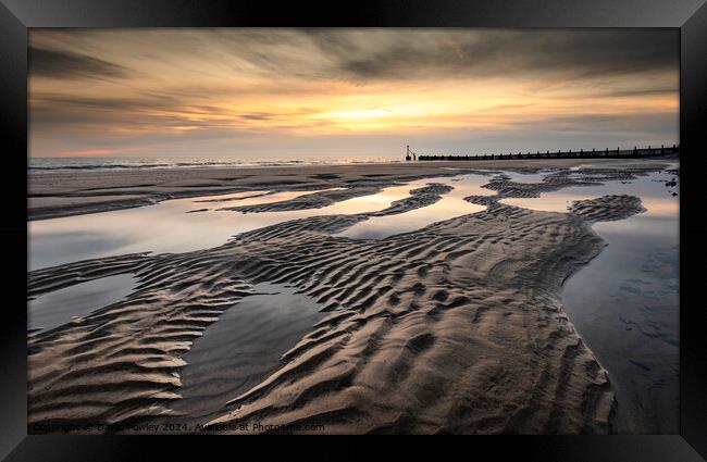 Overstrand Beach Sunrise Framed Print by David Powley