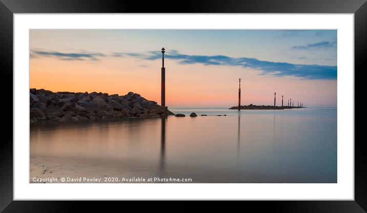 Dawn on Sea Palling Beach Framed Mounted Print by David Powley