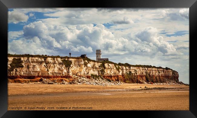 Majestic Clouds Over Hunstanton Cliffs Framed Print by David Powley