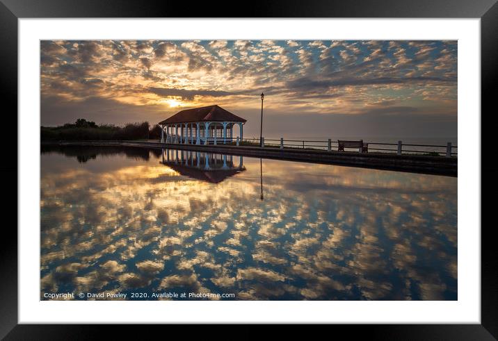 Sheringham Boating Lake at Sunset Framed Mounted Print by David Powley