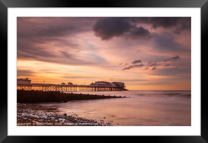 Cromer Pier at dusk Framed Mounted Print by David Powley