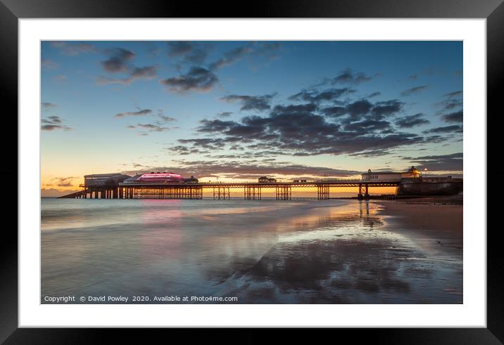 Cromer Pier at dawn Framed Mounted Print by David Powley