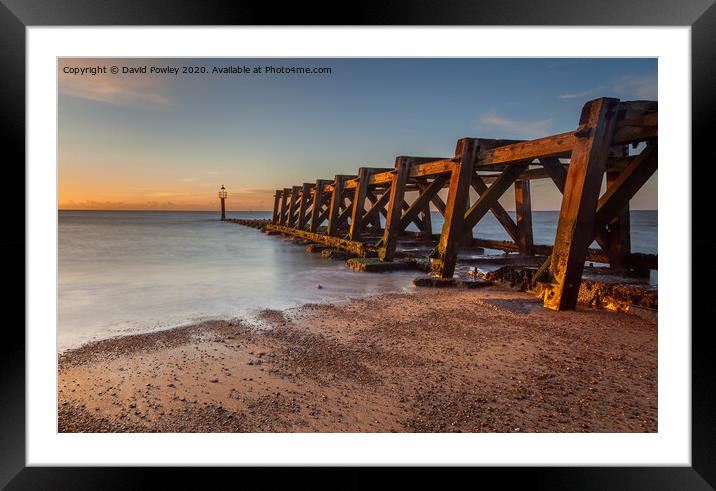 Early light on Landguard Point  Framed Mounted Print by David Powley