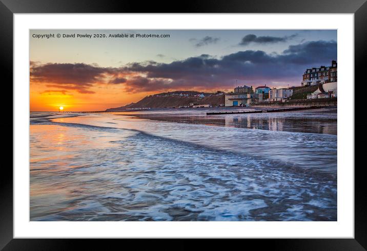 Cromer seafront sunrise Framed Mounted Print by David Powley