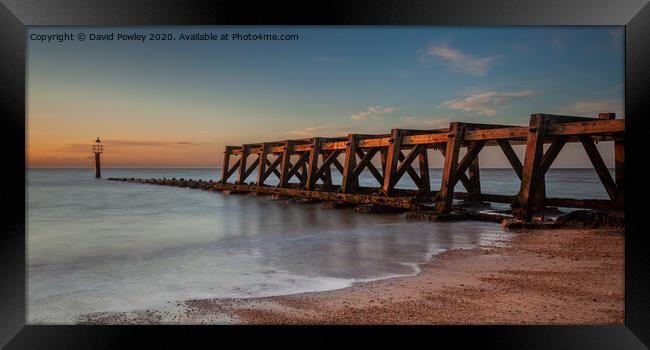 Landguard Point at Dawn Framed Print by David Powley